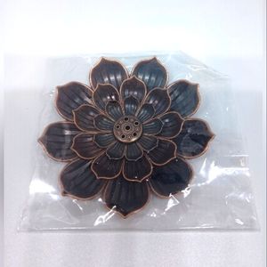 Brass Lotus Flower Incense Sticks Holder Incense Burner and Cone Home Fragrance.
